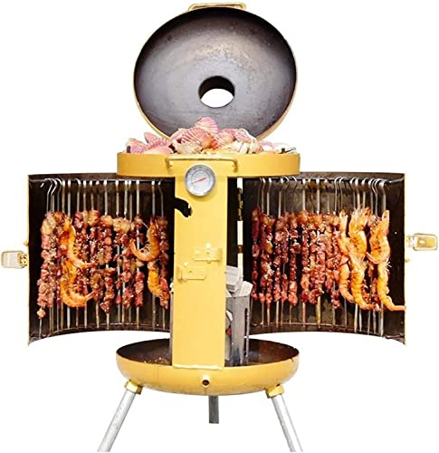 NEWCES Safety Certification Vertical Barbecue Grills Charcoal BBQ Grill Adjustable Firepower Barbeque Grill & Smoker for Garden Camping Outdoor Cooking & Grilling