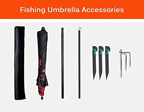 HXR Fishing Umbrella Fishing Umbrella Thickened Umbrella Windproof Sunshade Rainproof Garden Parasol Umbrella Portable Beach Umbrella Outdoor Sunshade Fishing Umbrella