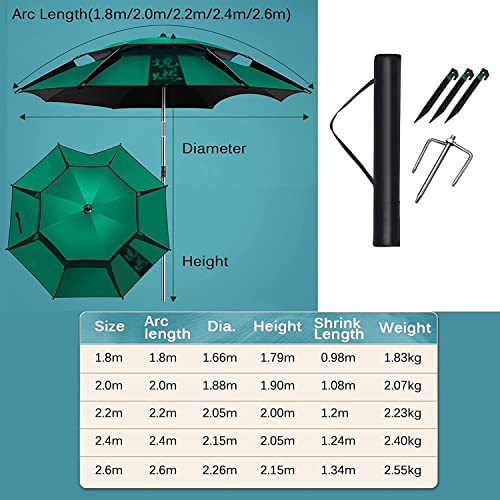 HXR Fishing Umbrella Fishing Umbrella Thickened Umbrella Windproof Sunshade Rainproof Garden Parasol Umbrella Portable Beach Umbrella Outdoor Sunshade Fishing Umbrella