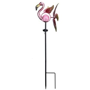 afirst solar wind spinner lights – metal kinetic wind spinner flamingo garden lights outdoor decorative wind spinners for yard garden lawn décor