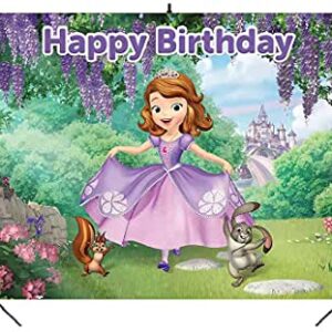 Dawei Sofia The First Backdrop | Birthday Party Background Supplies | Banner Decorations | Photography Background | Baby Shower | (5X3ft)