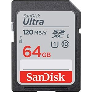 sandisk 64gb ultra sdxc uhs-i memory card – 120mb/s, c10, u1, full hd, sd card – sdsdun4-064g-gn6in