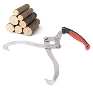 Log Tongs,Heavy Duty Claw Hook for Loading Work,Skidding Tongs Log for Lifting Wooden Claws, Suitable for Handling Wood in The Garden,11.8" Jaw Opening