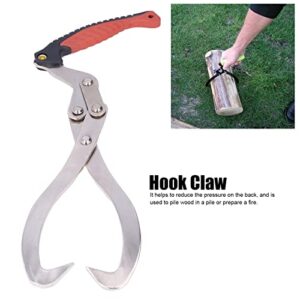 Log Tongs,Heavy Duty Claw Hook for Loading Work,Skidding Tongs Log for Lifting Wooden Claws, Suitable for Handling Wood in The Garden,11.8" Jaw Opening