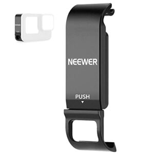 neewer protective cover replacement door compatible with gopro hero 10/hero 9 black, battery charging door vlog accessory compatible with gopro 10 9 action camera – st19