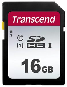 transcend 16gb sdxc/sdhc 300s memory card ts16gsdc300s