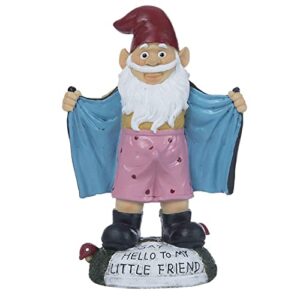 jy.cozy funny garden gnome statues – resin handmade gnome figurines, indoor outdoor naughty gnome decorations for home patio yard lawn porch, ornament gift
