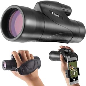 gosky monocular telescope, 12×50 ed glass monocular for adult, ultra hd multi with high powerful coated, bak4 prism & waterproof suitable for bird watching hunting camping wildlife -1250ed