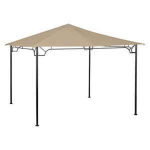 garden winds replacement canopy for living accents 10 foot gazebo – standard 350 – beige