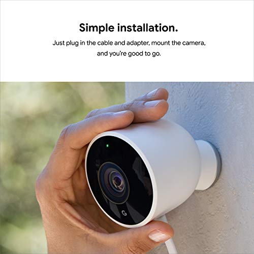 Google Nest Cam Outdoor - 1st Generation - Weatherproof Camera - Surveillance Camera with Night Vision - Control with Your Phone