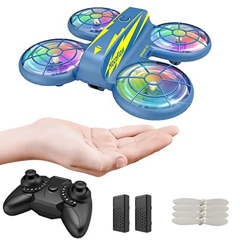 HocoFLow RC Drone for Kids Mini Drone with Lights Kids Drone Altitude Hold Headless Mode Stunt Drones for Kids 6-12 (Blue)