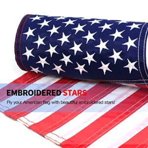 Anley Embroidered Stars US Garden Flag, USA American United States July 4th Independence Day Patriotic Decorative Yard Flags - Sewn Stripes & Double Stitched - 18 x 12.5 Inch