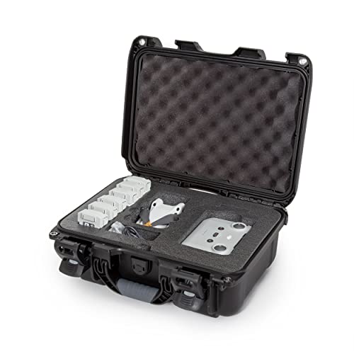 Nanuk 915 Waterproof Hard Case with Custom Insert for DJI Mini 3, Fly More Package and RC-N1 or RC Remote - Black (915S-080BK-0A0-C0602)