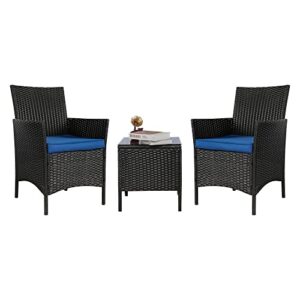 paolfox 3 pieces patio furniture sets,wicker patio set,pe rattan patio furniture,patio bistro sets,porch furniture,outdoor conversation sets,wicker patio chairs,balcony furniture set