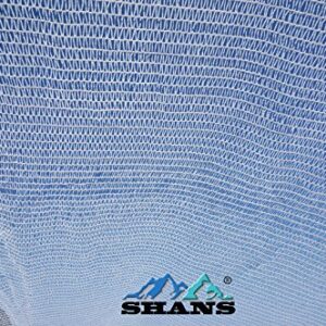 SHANS 30% UV Resistant Fabric Shade Cloth Pure White with Plastic Grommets Clips Free (20 ft x 110 ft)