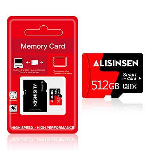 512GB Micro sd Card Class 10 Memory Card with SD Card Adapter, Compatible for Computer Camera and Smartphone Memory Card (512GB)
