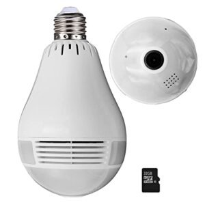 full hd 1080p light bulb camera, 360 camera with 32g sd card, 2.4ghz wifi camera, night vision motion detection wireless camera, home camera, baby pet monitor