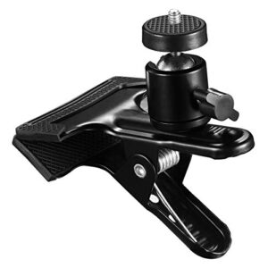 SUPON Multi-Function Tripod Camera Clip Clamp Flash Holder Mount with 360 Swivel Photography Ball-Head 1/4" Threaded Screw for Camera Tripod, SLR, DSLR, Video Cameras,Studio Backdrop Camera