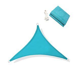ACCREST Sun Shade Sail Waterproof 6.5'×6.5'×6.5' Triangle Shade Sail UV Block Canopy Awning for Patio Backyard Lawn Garden Outdoor Activities，Lake Blue