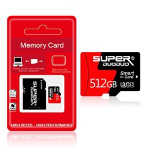 512gb micro sd card class 10 memory card tf card for wyze, gopro，smartphone, table with sd adapter