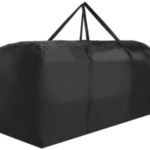 Aurragiy Patio Cushion Storage Bag Extra Large Oxford Fabric Outdoor Cushion Bag Waterproof Resistant Outdoor Zippered Storage Bags for Furniture Cushions 68" L x 30" W x 20" H (Black)