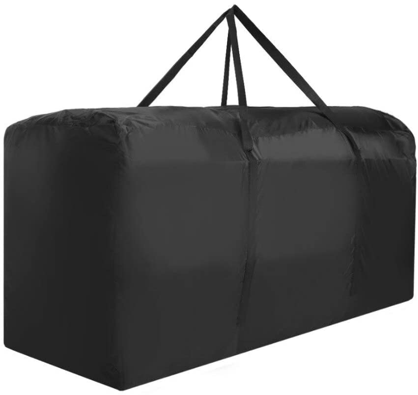 Aurragiy Patio Cushion Storage Bag Extra Large Oxford Fabric Outdoor Cushion Bag Waterproof Resistant Outdoor Zippered Storage Bags for Furniture Cushions 68" L x 30" W x 20" H (Black)