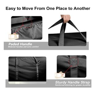 Aurragiy Patio Cushion Storage Bag Extra Large Oxford Fabric Outdoor Cushion Bag Waterproof Resistant Outdoor Zippered Storage Bags for Furniture Cushions 68" L x 30" W x 20" H (Black)