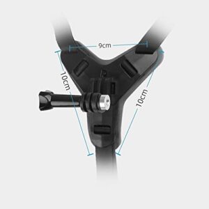 Lupholue Motorcycle Helmet Chin Strap Mount Compatible with GoPro Hero 11, 10, 9, 8, 7, (2018), 6 5 4 3, Hero Black, Session, Xiaomi Yi, SJCAM （Black）