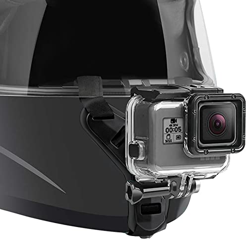 Lupholue Motorcycle Helmet Chin Strap Mount Compatible with GoPro Hero 11, 10, 9, 8, 7, (2018), 6 5 4 3, Hero Black, Session, Xiaomi Yi, SJCAM （Black）