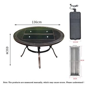 SUNESA Outdoor Cast Aluminum Tables Domestic Charcoal Barbecue Table Electric Oven Courtyard Terrace Garden Leisure European Table (Without Chair)