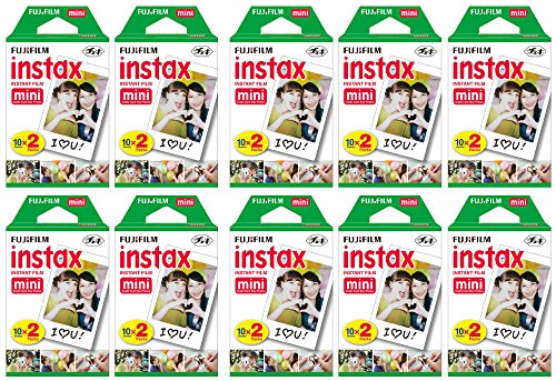 Fujifilm Instax Mini Instant Film (10 Twin Packs, 200 Total Pictures) for Instax Cameras