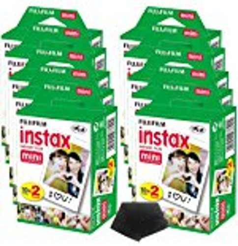 Fujifilm Instax Mini Instant Film (10 Twin Packs, 200 Total Pictures) for Instax Cameras