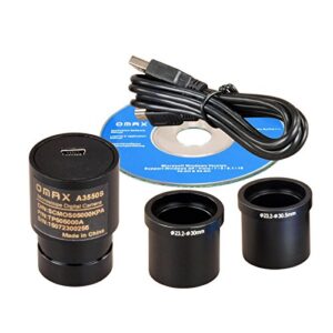 omax – 5mp usb digital microscope camera compatible with windows xp through windows 10 – a3550s