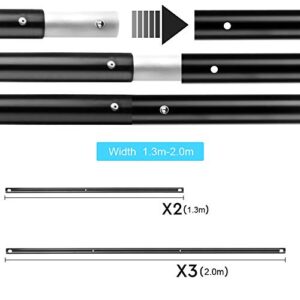 Backdrop Stand 6.5x6.5ft/2x2m, BDDFOTO Photo Video Background Stand Support System for Party with Carring Bag