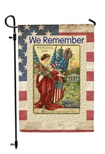 we remember memorial day flag – 12 x 18 memorial day garden flag – memorial day decorations outdoor flag – patriotic garden flags 12 x 18 double sided – memorial day flags by jolly jon