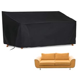 iptienda patio furniture covers, outdoor furniture cover waterproof 3-seater sofa cover fit patio furniture 64″ wx26 dx35 h