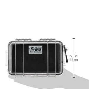 Pelican 1040 Micro Case (Black/Clear), Model:1040-025-100