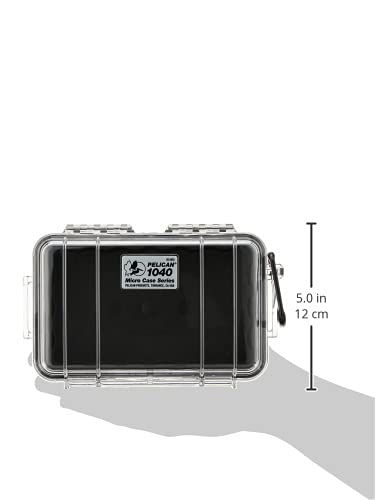 Pelican 1040 Micro Case (Black/Clear), Model:1040-025-100