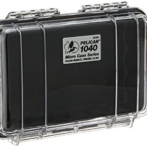 Pelican 1040 Micro Case (Black/Clear), Model:1040-025-100