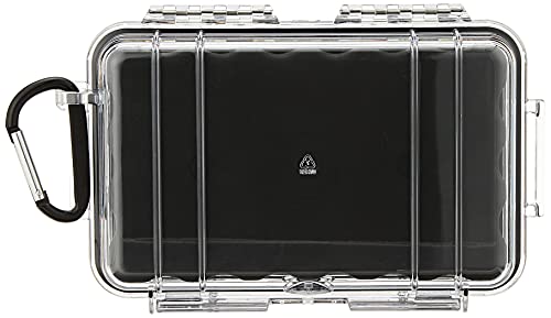 Pelican 1040 Micro Case (Black/Clear), Model:1040-025-100