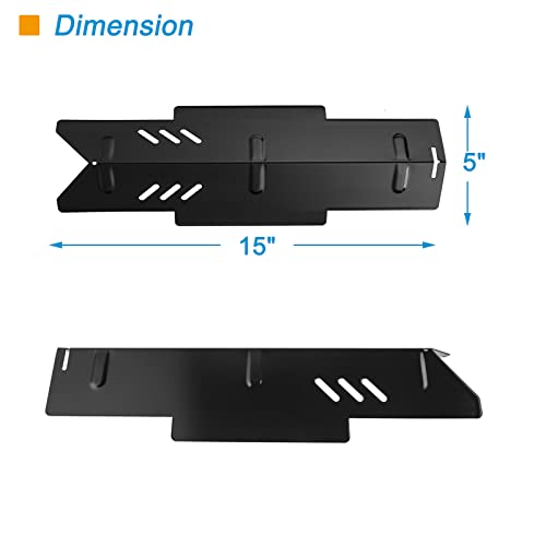 BBQration 15" Widen Heat Plate Replacement for Uniflame GBC1059WB, Dyna-glo DGF510SBP DGF510SSP, Backyard BY13-101-001-13 GBC1460W, Heat Shield Tent Flame Tamer Burner Cover