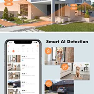 Dzees Outdoor Camera Wireless, Battery Powered WiFi Surveillance Camera for Home Security System with Siren Alarm & Spotlight, Motion Detection, Color Night Vision, IP65 Waterproof Cloud/SD-2-Pack