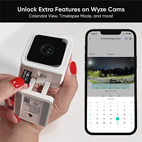 Wyze Expandable Storage 128GB MicroSDXC Card Class 10, Black