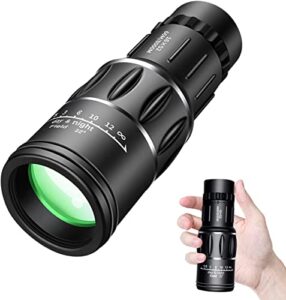 monocular telescope 16×52 with night vision,monocular for adults kids,high power compact waterproof monocular,with fmc bak4 prism scope bird watching camping, hiking,concert