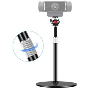 nycetek webcam tripod stand for desk: webcam stand for logitech brio | c920 | c922 – height & angle adjustable desktop tripod for light & 1/4″ thread for live streaming | video calling