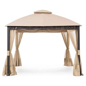 garden winds replacement canopy top cover for westbrook gazebo – riplock 350 – beige