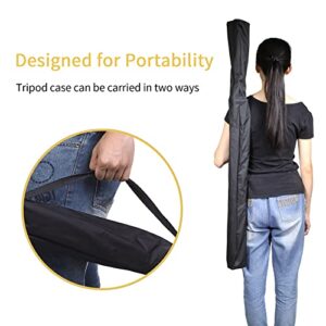 Meking 46.4x3.15in Tripod Carrying Case Bag with Shoulder Strap and Handle for Photo Studio Light Stands, Monopod and Other Photography Equipment