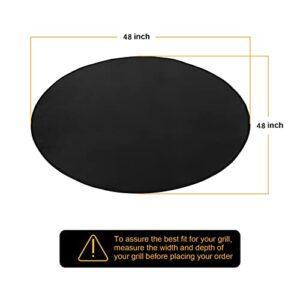 Fire Pit Mat 48 Inch Round, Grill Mats for Outdoor Grill Deck Protector High Temperature Resistance Protects Deck Garden Grass Fireproof Mat BBQ Mat Grill Floor Mat Patio Mat