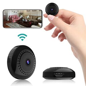 mini spy camera wifi wireless hidden cameras for home security surveillance with video 1080p small portable nanny cam with phone app, motion detection, night vision for indoor outdoor small camera