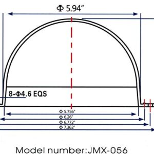 JMX 5.6 Inch Acrylic Indoor / Outdoor CCTV Clear Dome Camera Cover Security Dome Camera Housing